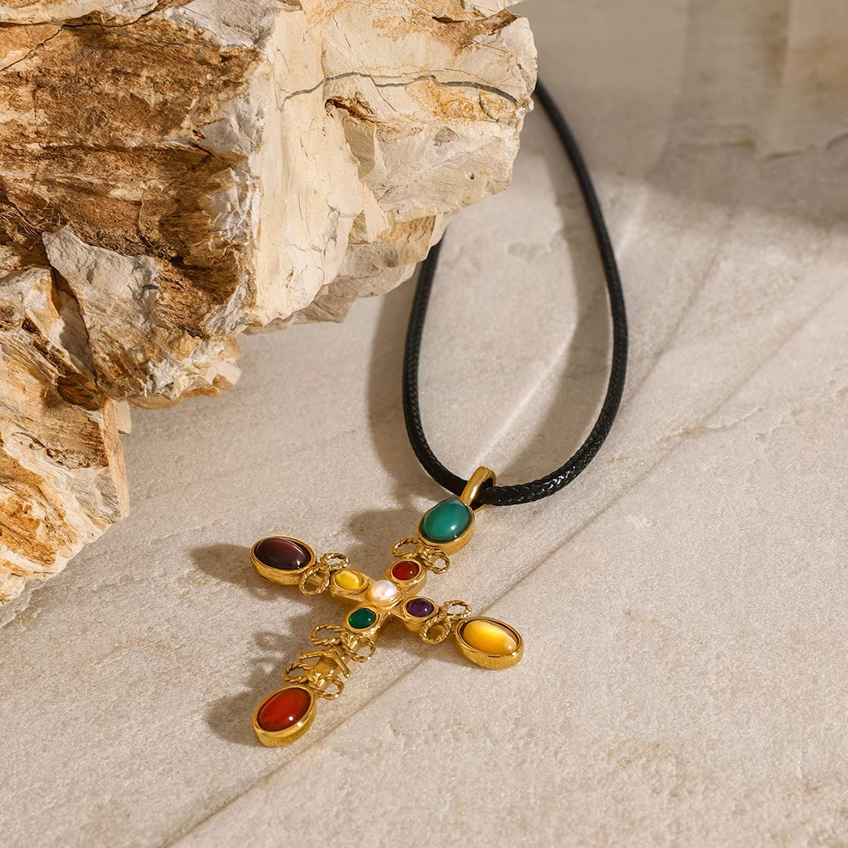 Colorful Cross Necklace